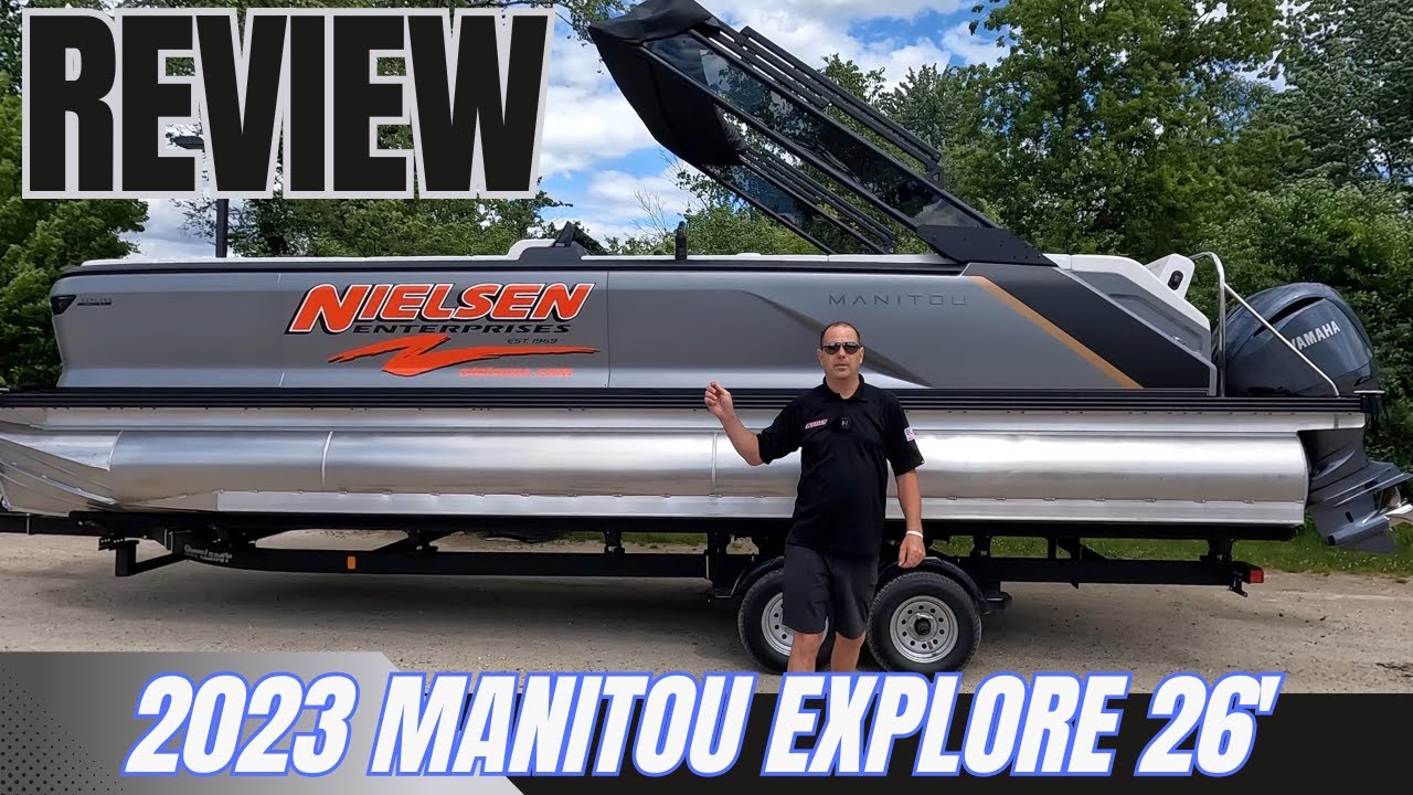 300 Hp 26' Manitou Tri-Toon Pontoon Boat Quick Review & Water Test