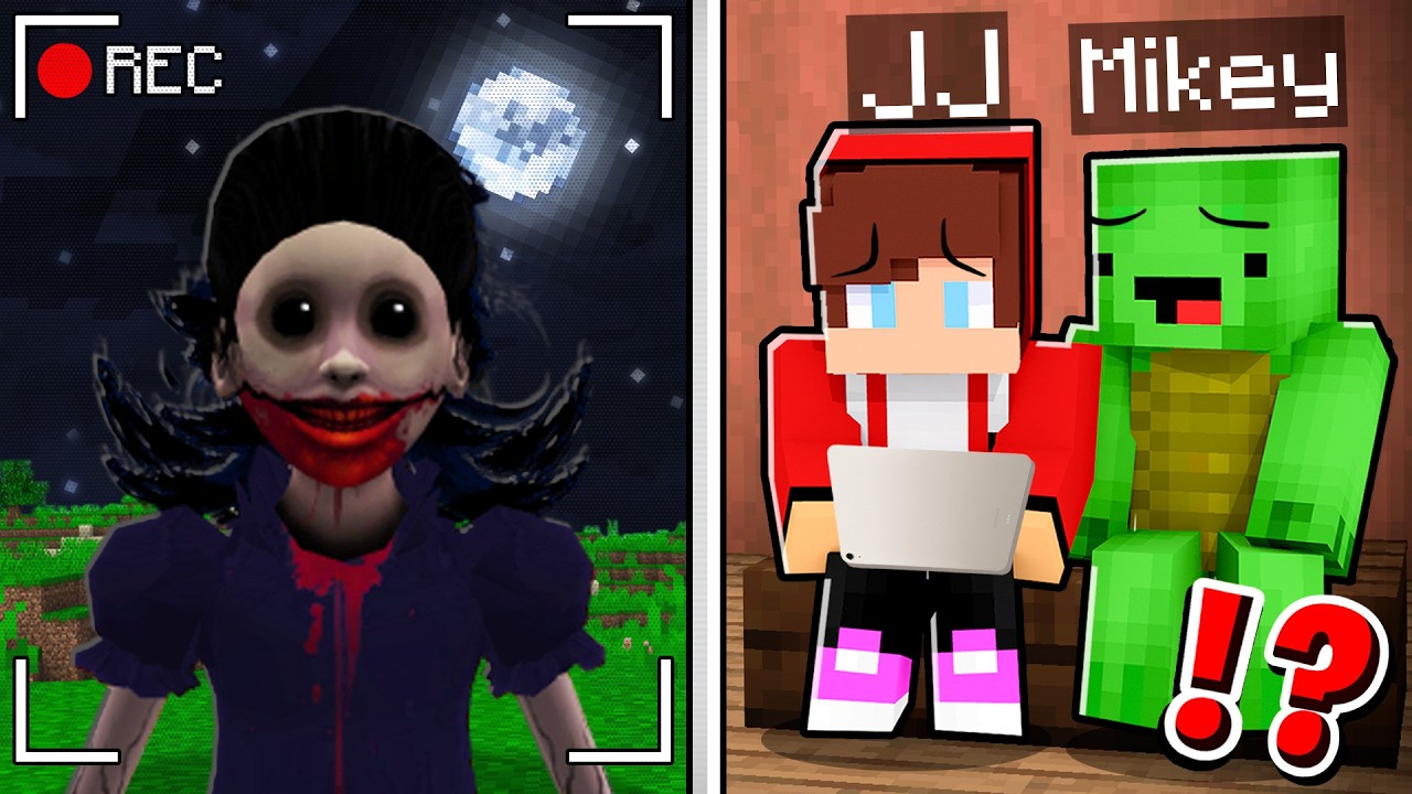 How JJ and Mikey Got HORROR AGATHA on a Hidden Camera in Minecraft! - Maizen