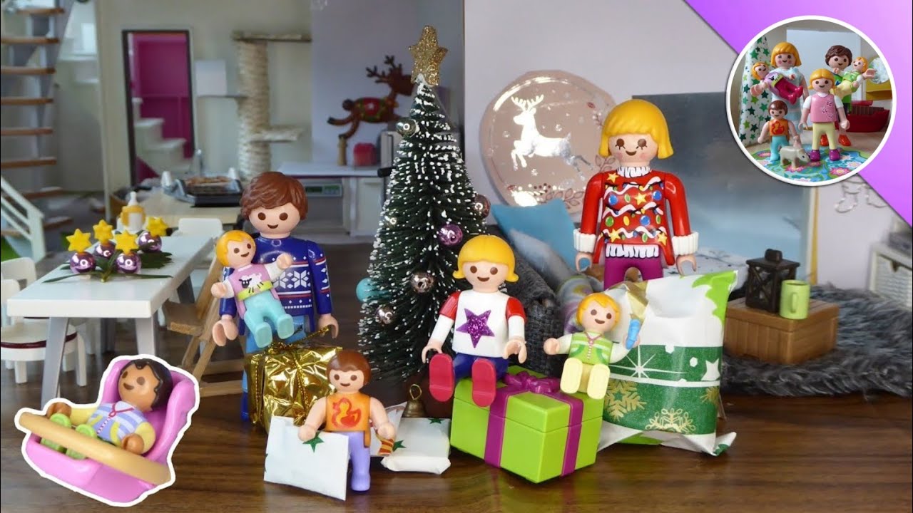 Heilig Abend bei Familie Kägi. Woher kommt das Baby? Playmobil Weihnachtsgeschichte.
