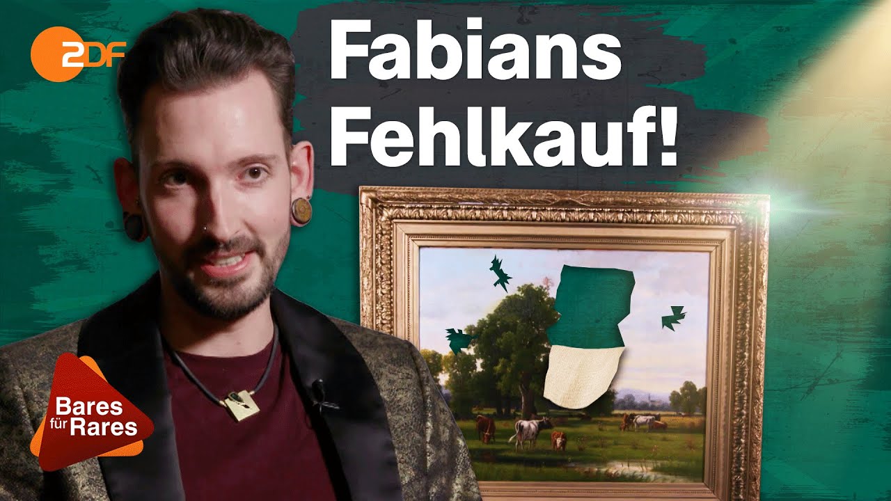 Schwieriger als gedacht: Fabian versucht beschädigtes Gemälde zu retten! | Bares für Rares