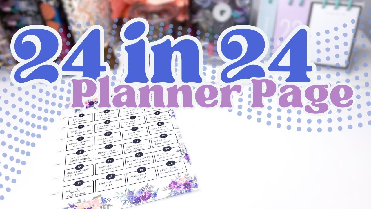 24 in 24 Planner Page Idea | Happy Planner Page Ideas for 2024