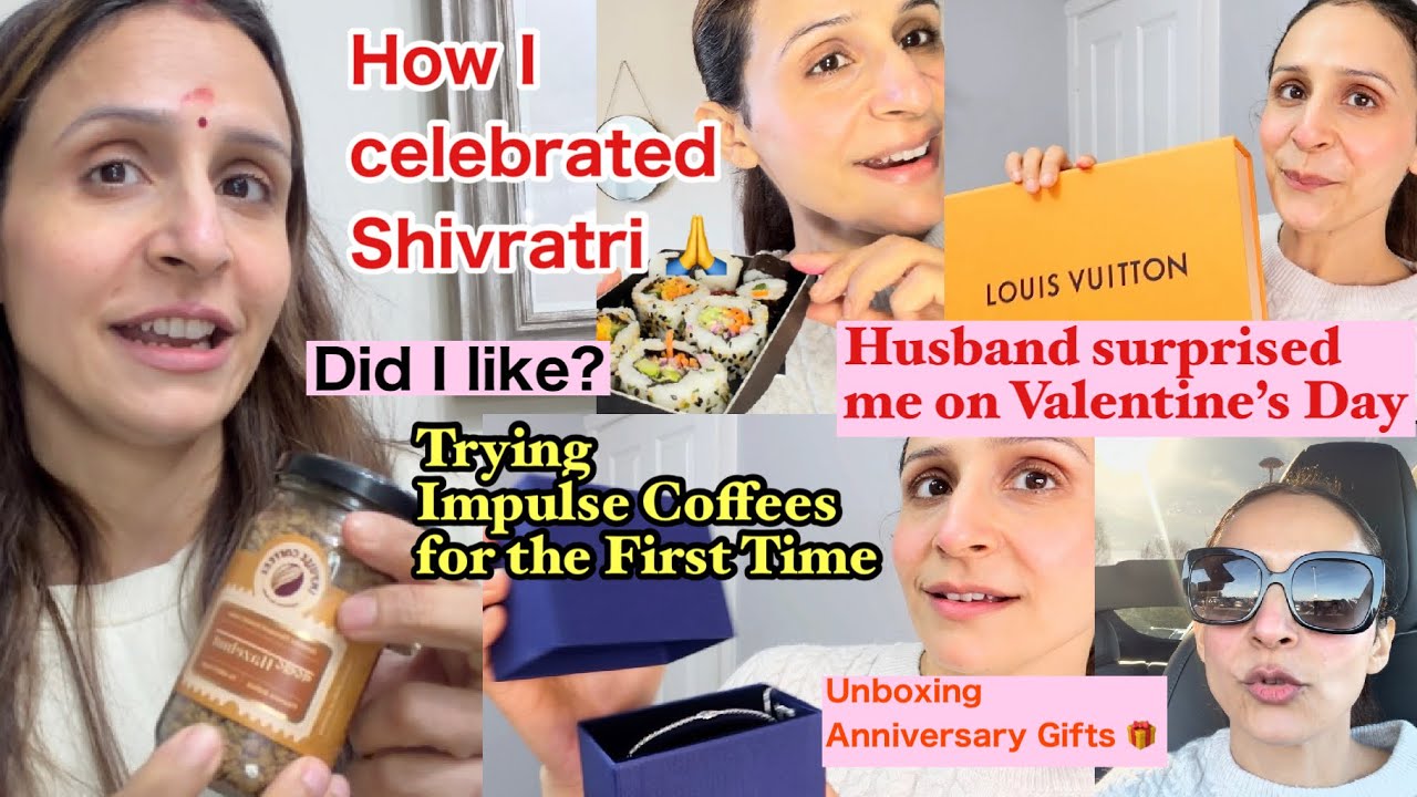 *VLOG* Unboxing Anniversary & Valentines 🎁 || How I celebrated Shivratri || Impulse Coffees Review
