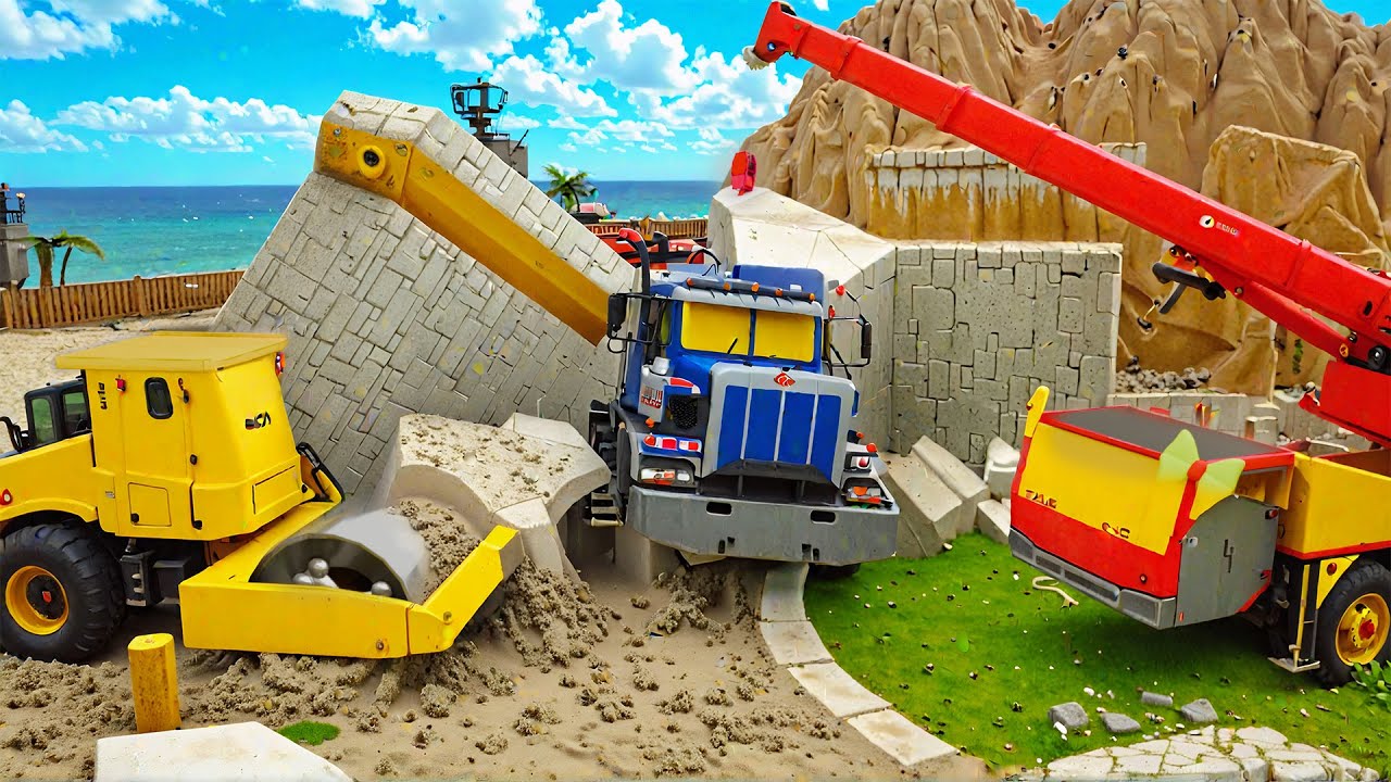 🏗️ Emergency at the Build! Boss the Truck Trapped Under Debris | Emergency Vehicles 3D