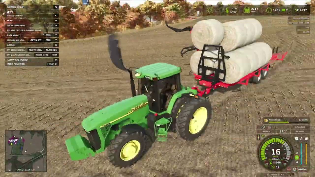 Finishing soybean harvest and bailing and selling Old School