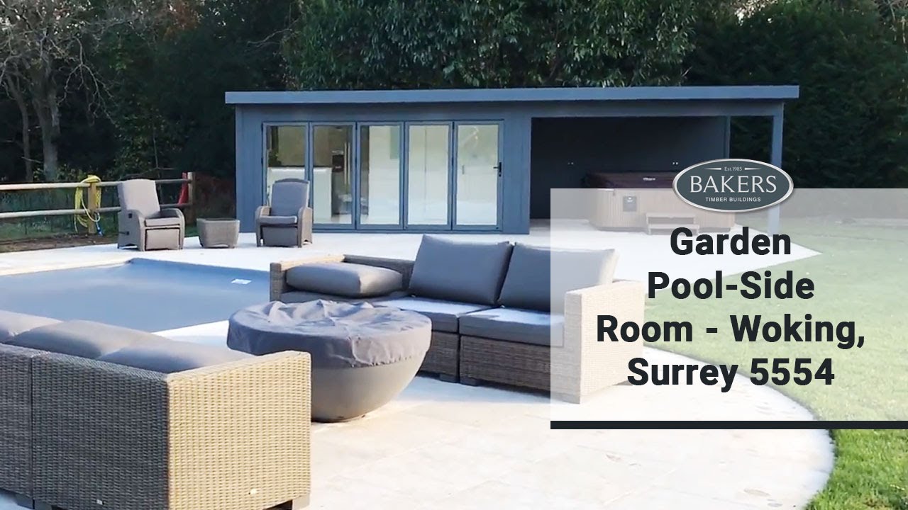 Pool-side room 5554 in Woking Surrey  by Bakers Timber Buildings