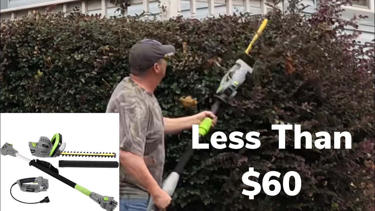 Earthwise Telescoping Pole Hedge Trimmer Electric