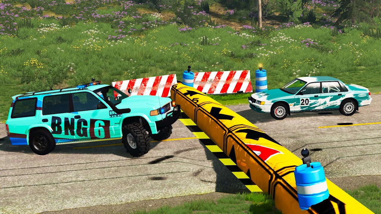Massive Speed Bumps vs Cars #17 - BeamNG Drive