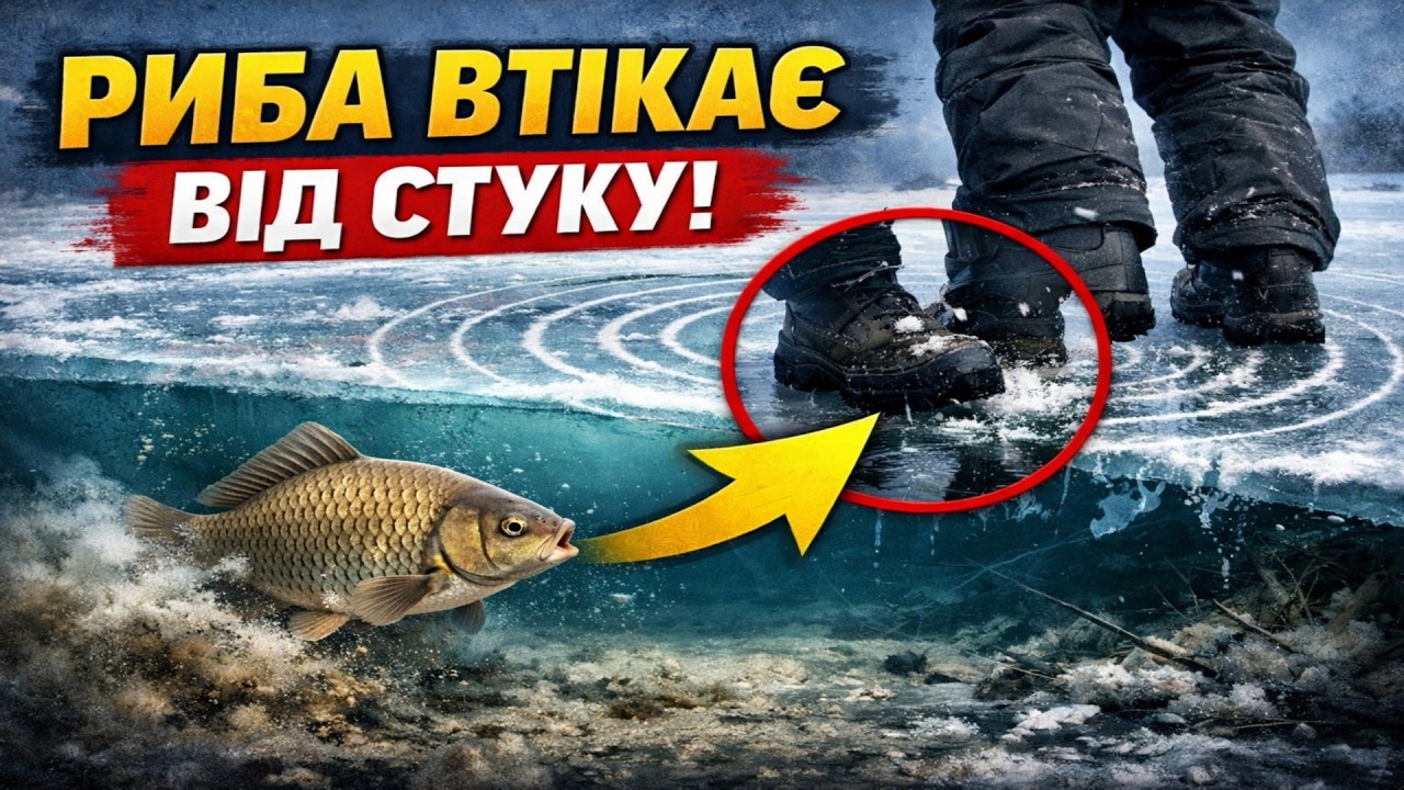 РИБА ЧУЄ ВАШ КРОК за 20 МЕТРІВ? Ось чому ви йдете з льоду ні з чим