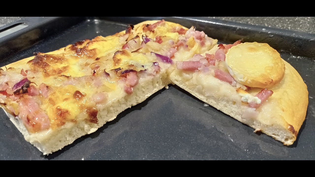 Fougasse chèvre et lardons au Thermomix
