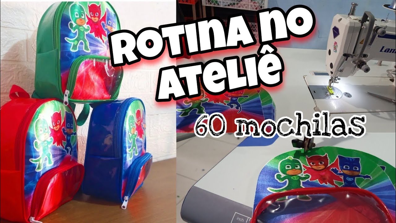 Vlog ✂️ Rotina no Ateliê 💕 Produção de 60 Mochilas Personalizadas 