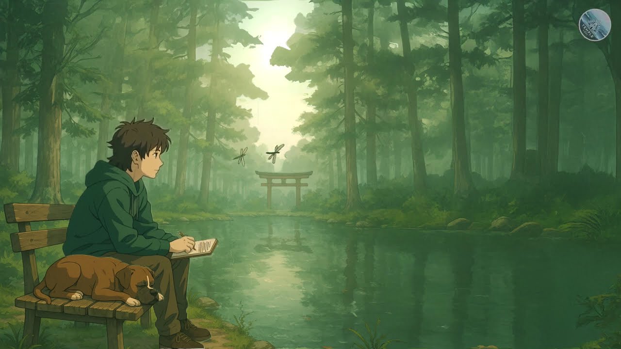 Peaceful Study by the Lake – Lo fi Chill with Forest Ambience 🌲📖