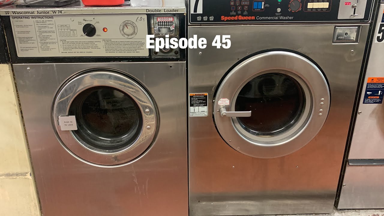 Laundromat day Episode 45 Wascomat Junior W74 and Speed queen 30 pound washers race!