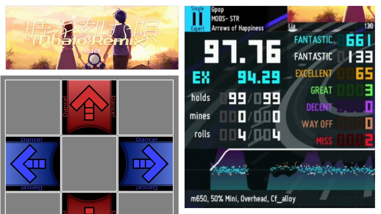Toki O Kizamu Uta (Nhato Remix) ITG 11 - 97.76 (94.29ex) (Sightread) [Stepmania]