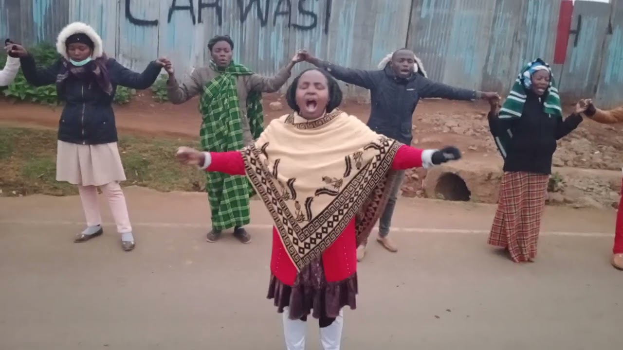 Celebration after morning run or morning prayer in Mission at kibirichia.