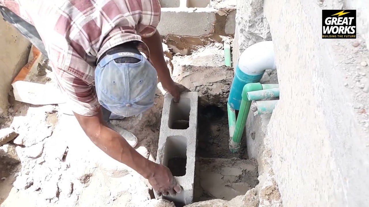 Understanding how to build toilet chamber or connecting points