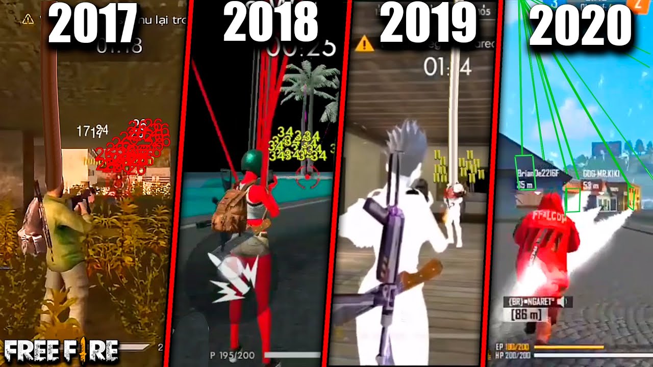 La evolución de los hackers en 3 años Free Fire...