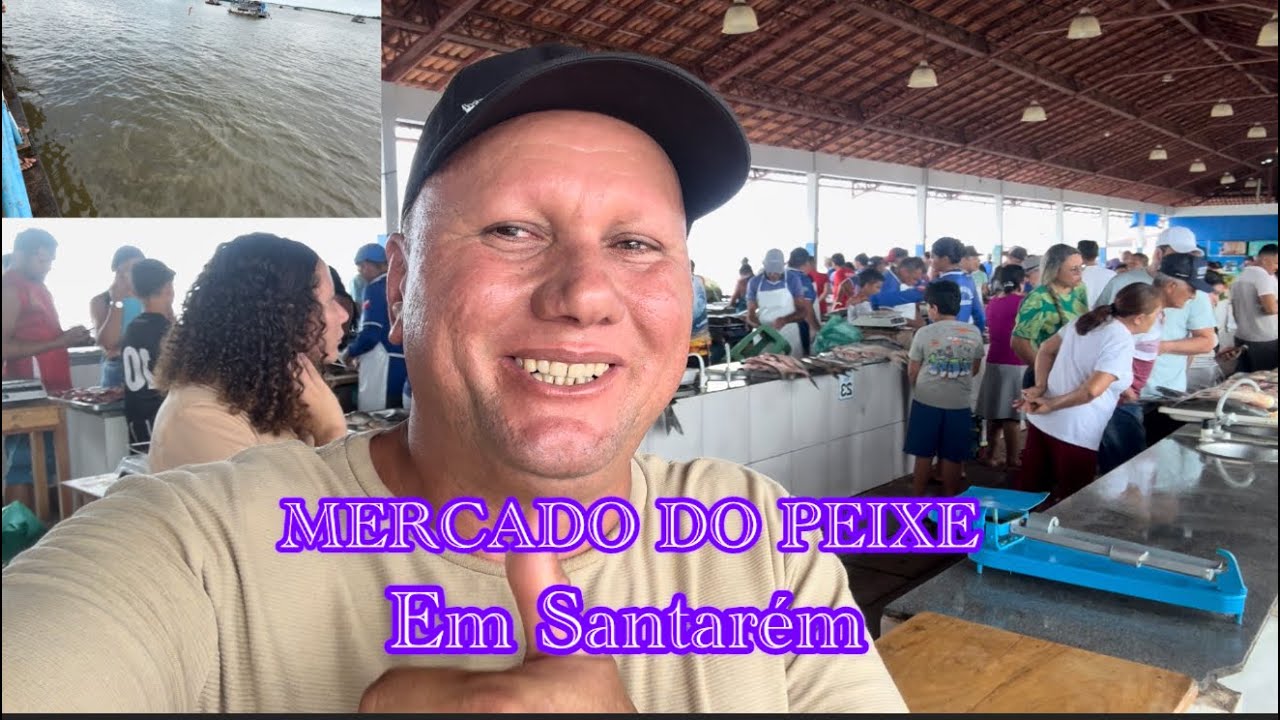 Mercado do Peixe e os botos no Rio Tapajós em frente a cidade de Santarém!