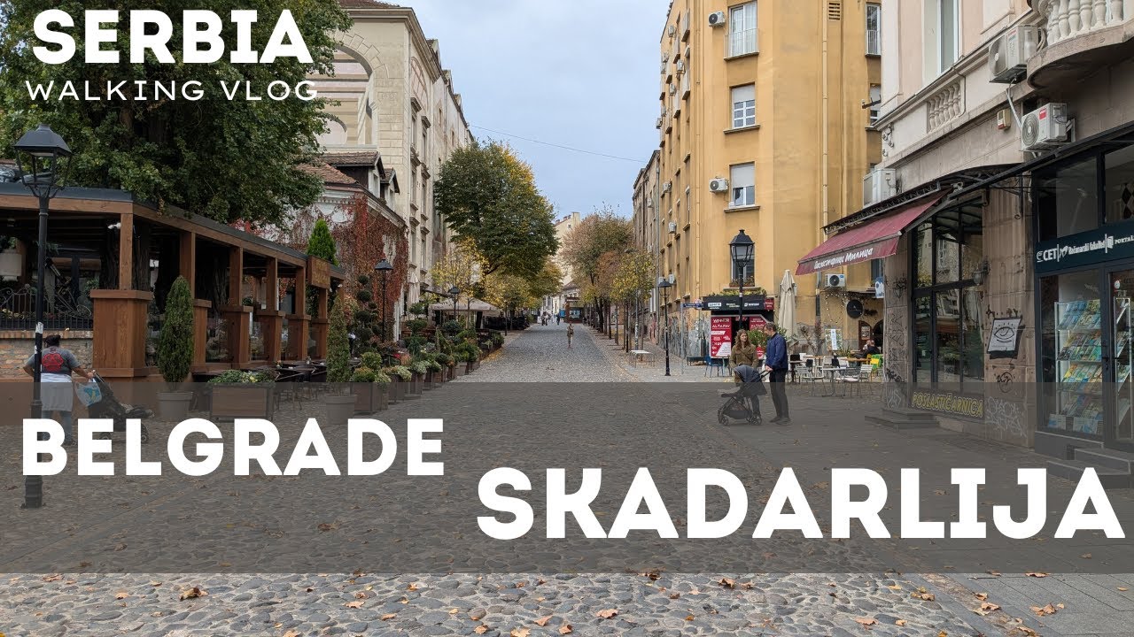 Piece of the old town in the capital of Serbia - Belgrad, Serbia  -  October2025 - 4K Walking tour