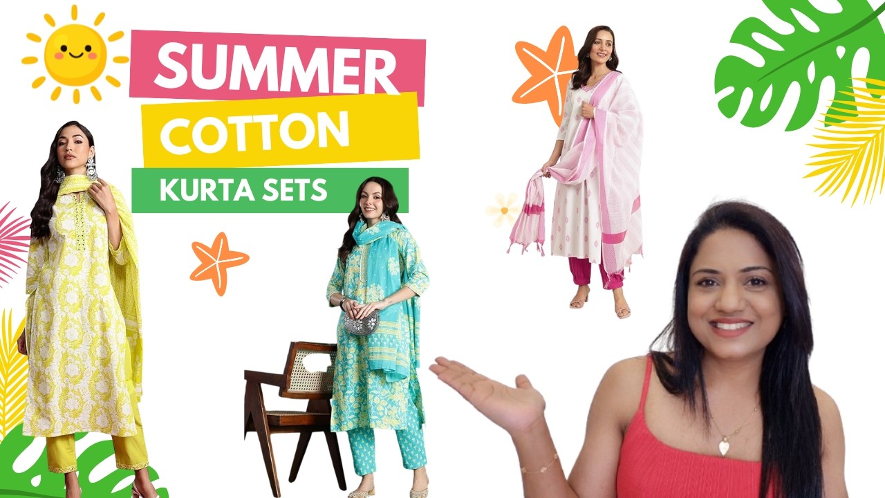 Summer Cotton Kurta Sets Haul | Ria Rajendran