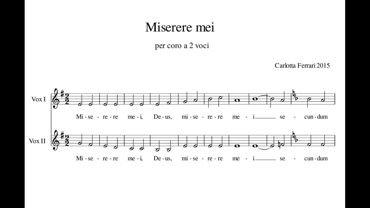 Ferrari, Carlotta (* 1975) Miserere (Psalmus 50) - 2015.