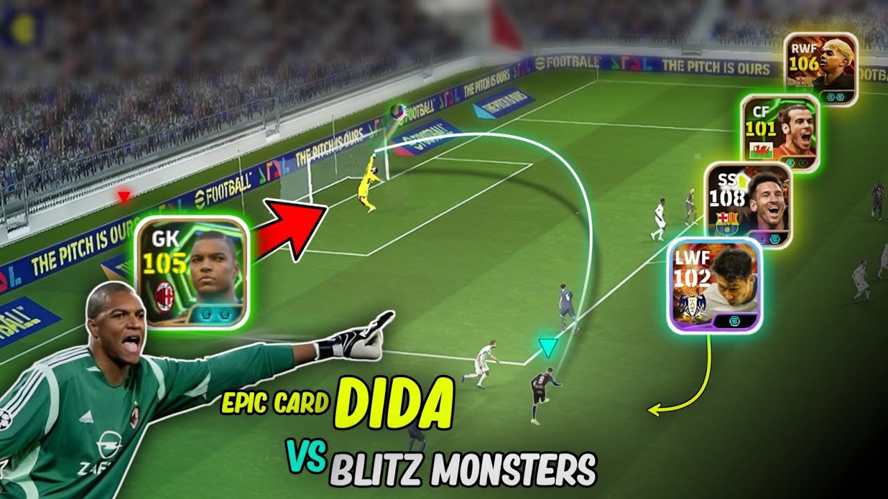 How good is epic 105 dida vs blitz curlers 🗿 Efootball 26 mobile