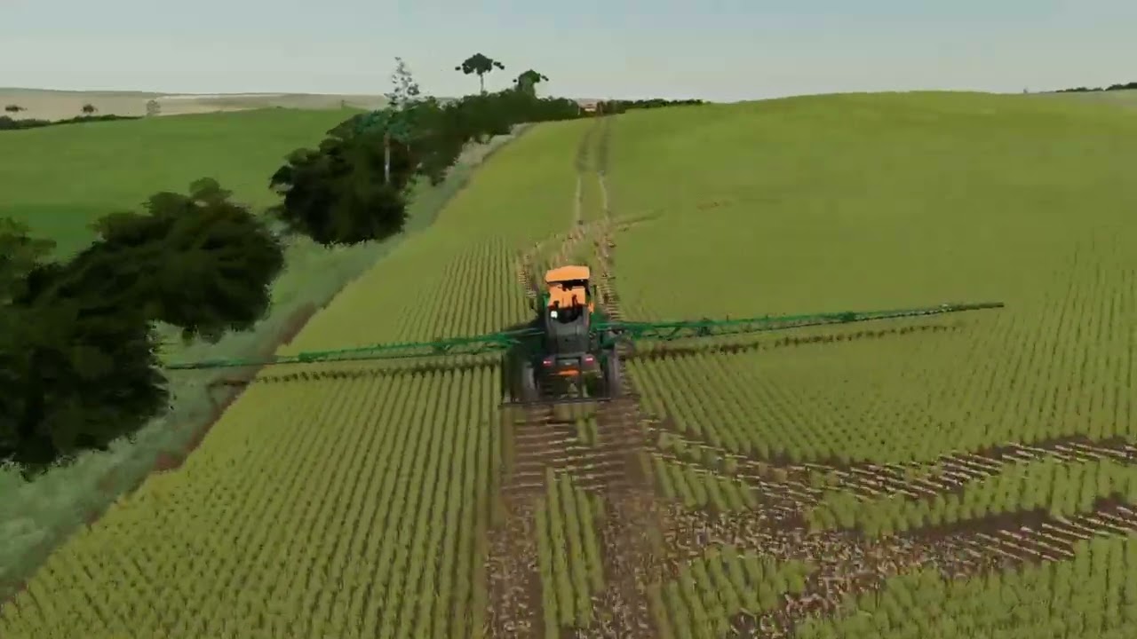 PASSANDO FUNGICIDA NO TRIGO | TIBAGI MAP #fs22 