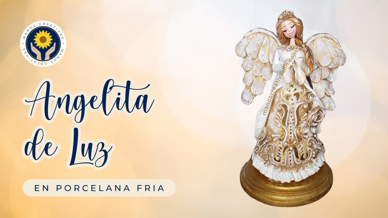 Cómo reutilizar una botella y  hacer una hermosa Angelita de Luz con porcelana fría | Vintage | DIY