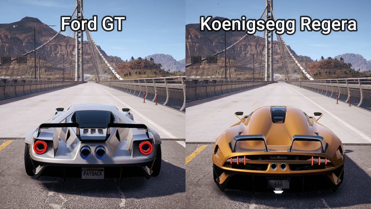 NFS Payback - Ford GT vs Koenigsegg Regera - Drag Race