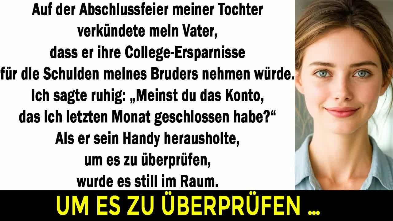 Mein Vater wollte das College Geld meiner Tochter stehlen –ich zog die Grenze, und er tobt bis h