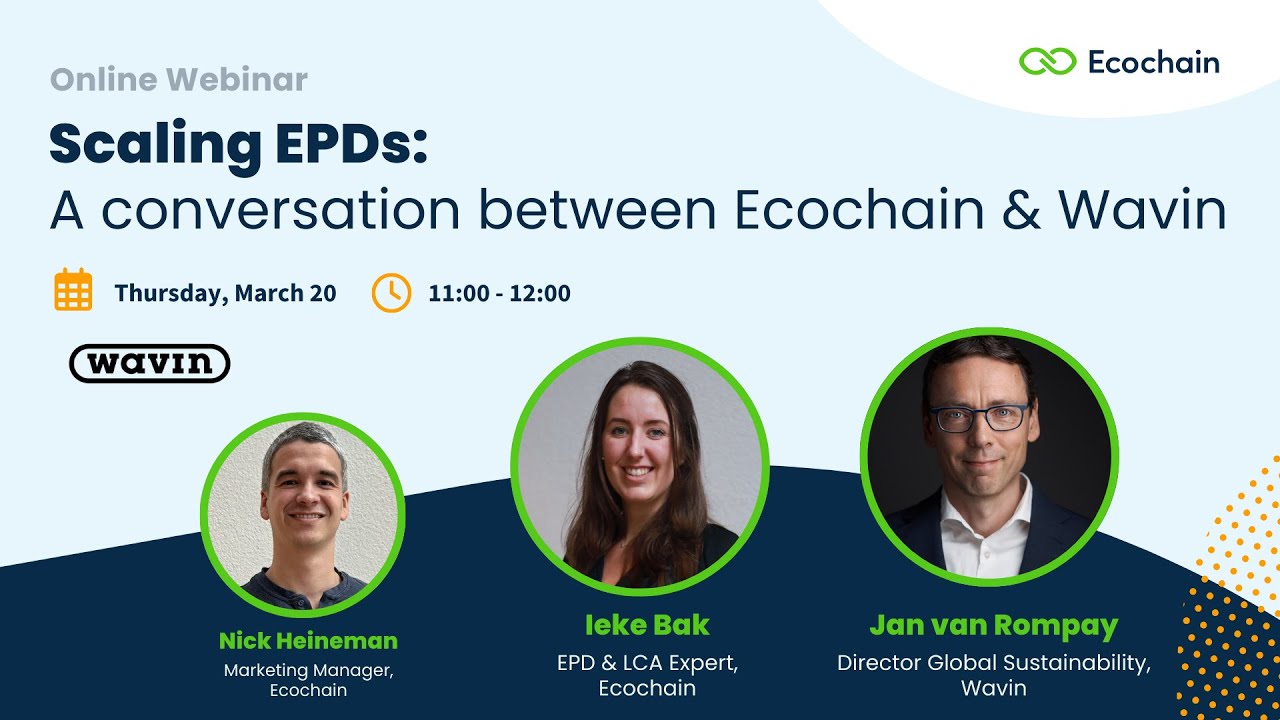 Scaling EPDs:  A conversation between Ecochain & Wavin