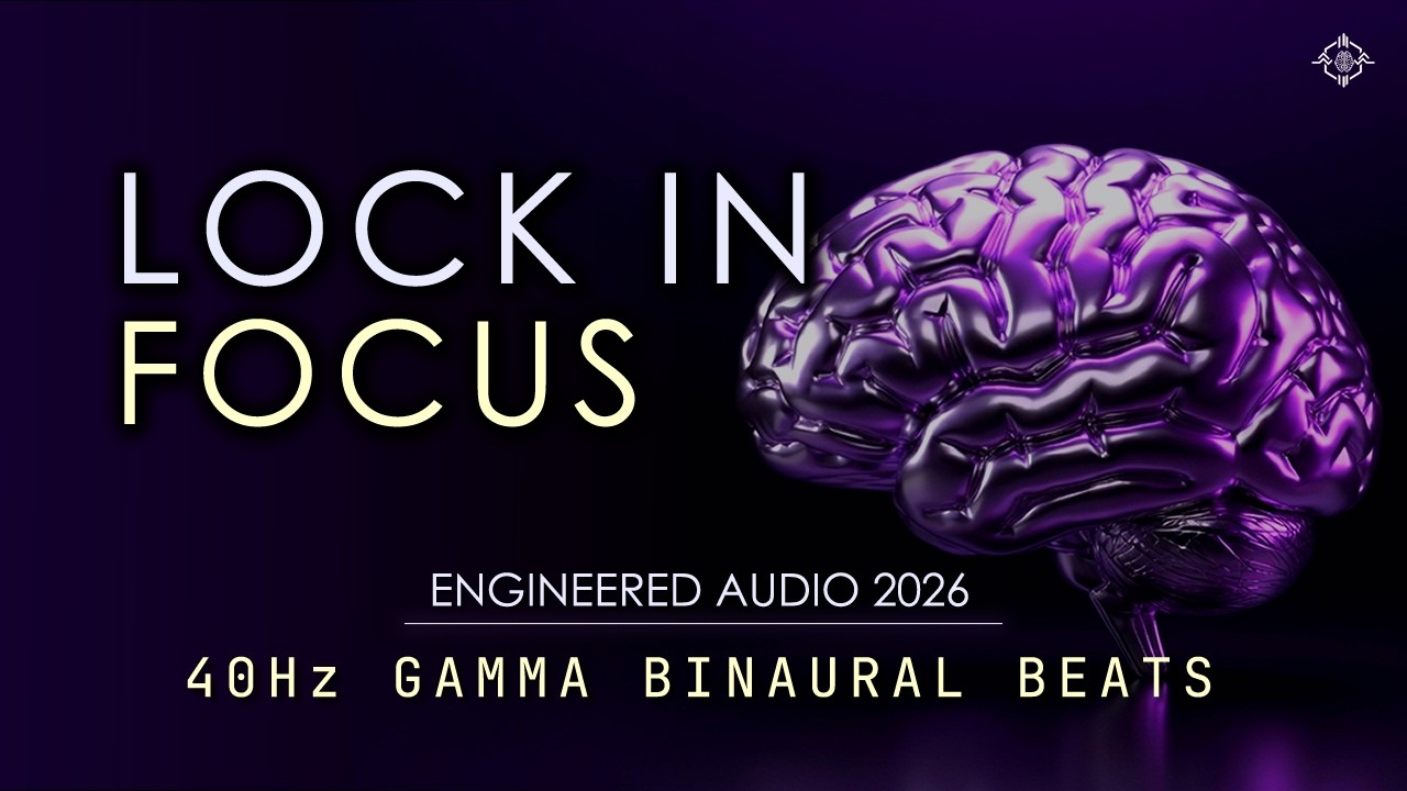 Lock In Focus | 40Hz Gamma Binaural Beats | Deep Work & Cognitive Control (2 Hours) #4