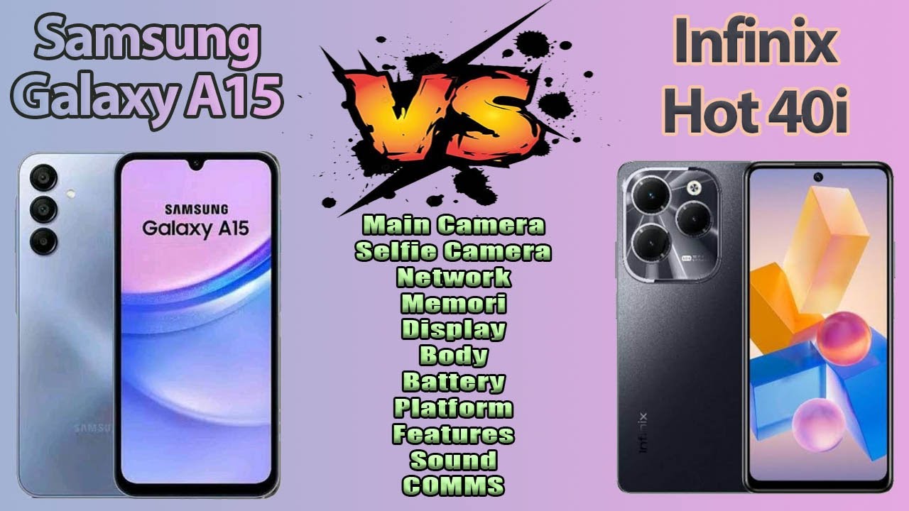Samsung Galaxy A15 Vs Infinix Hot 40i