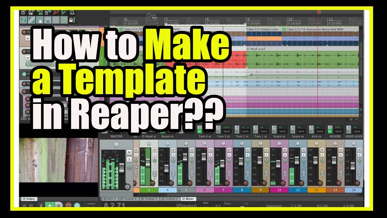 How to Setup A Template in Reaper DAW
