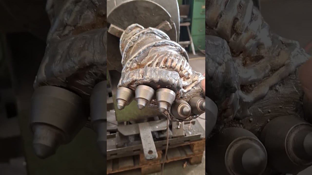 Aufbereitung von #Bohrgest&auml;nge und #Bohrschnecken #reparatur  #aufpanzerung #schwei&szlig;en #Bohrkronen