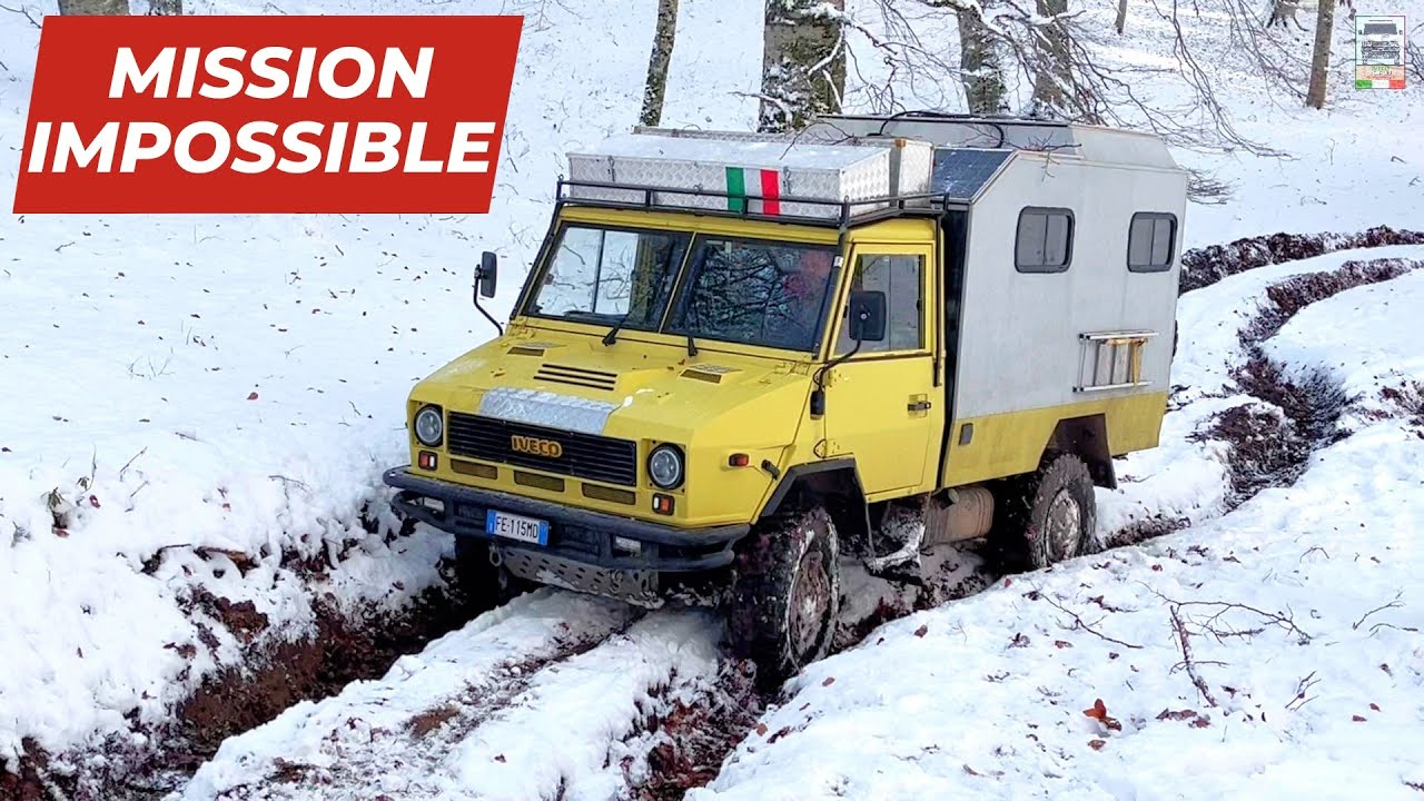 Оверленд-автомобиль: испытание на снегу – Iveco Daily 4x4 и VM90 в 20-сантиметровом снегу (-10°C)