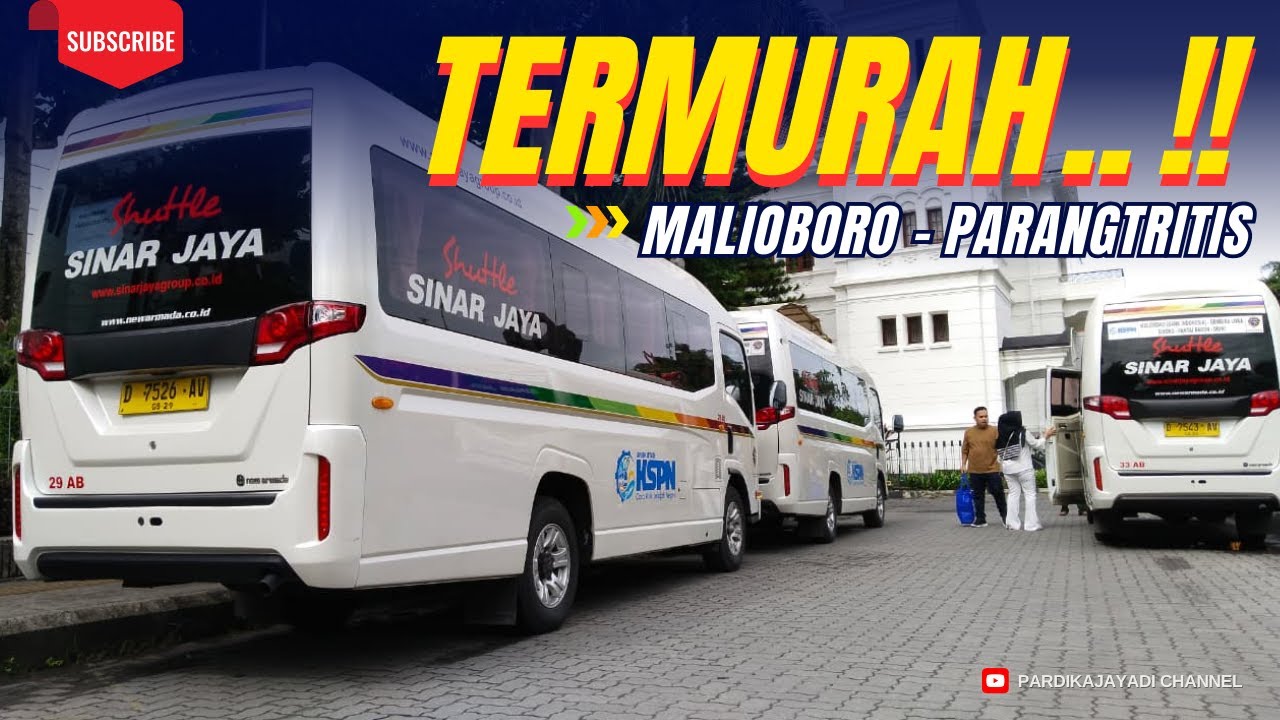 [PART 3 EDISI JOGJA] TARIF TERMURAHH..‼️ SHUTTLE SINAR JAYA KSPN DARI MALIOBORO KE PARANGTRITIS