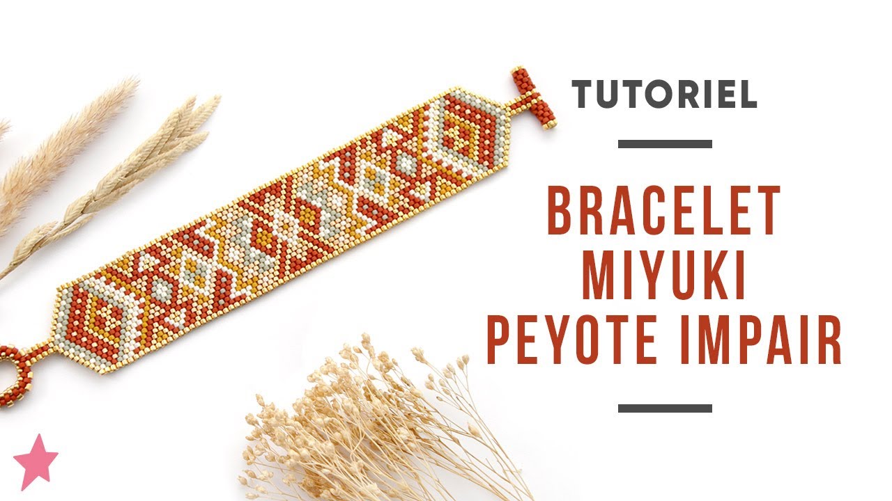 TUTO | Bracelet manchette Miyuki en Peyote impair