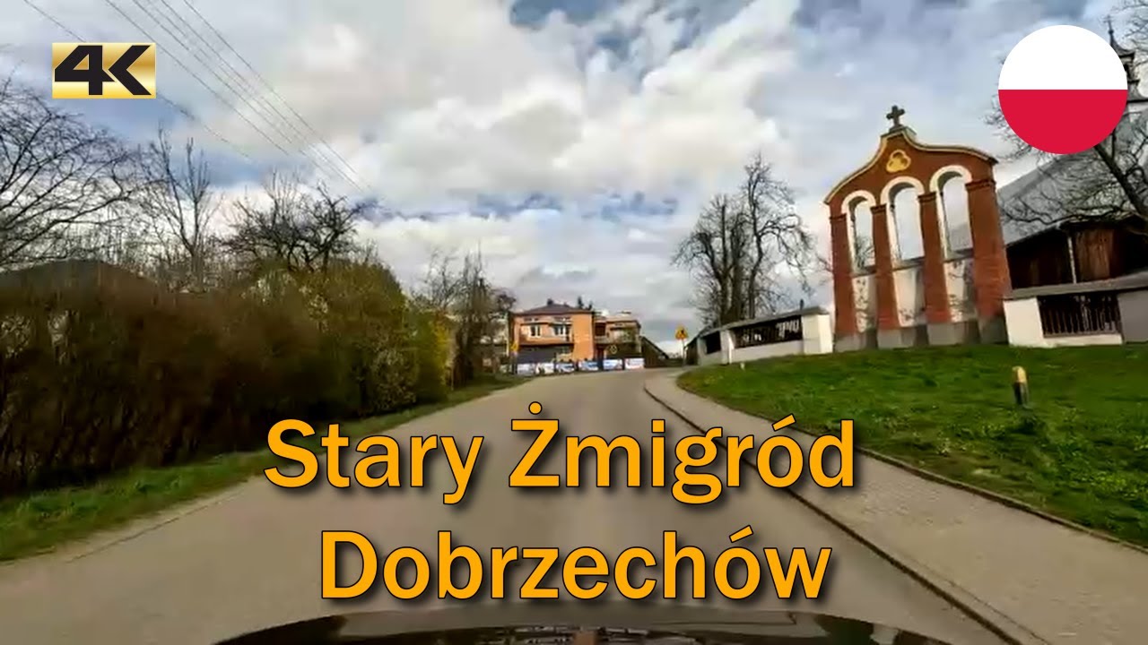 Driving in Poland countryside from Stary Żmigród to Dobrzechów | spring 2024 | 4K