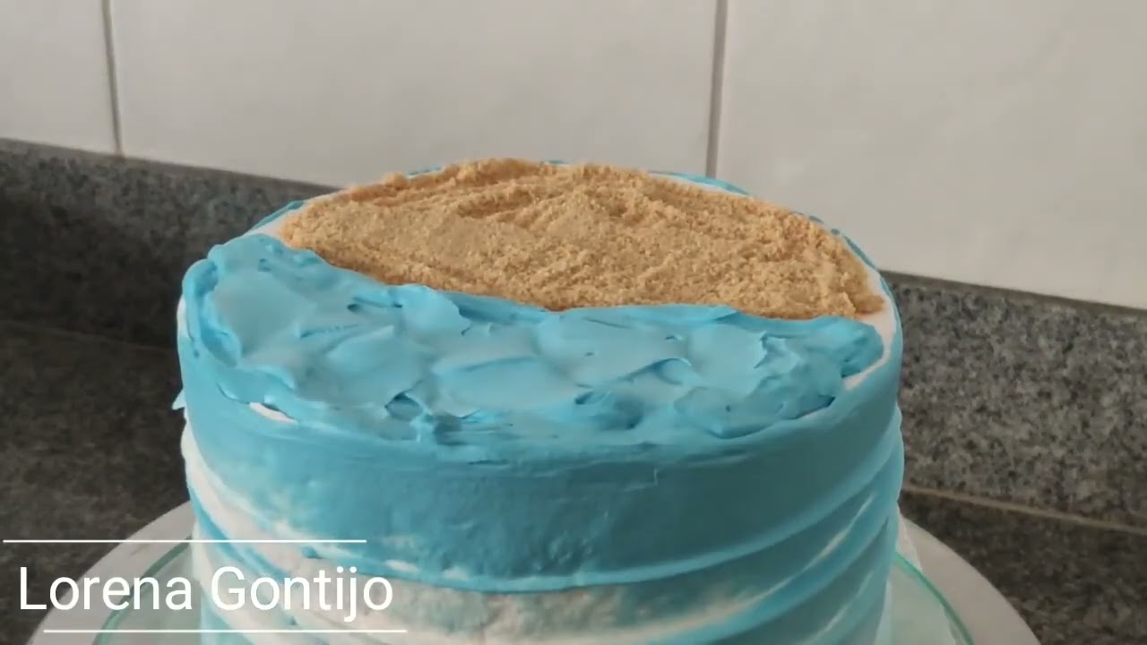 BOLO QUE EU CUSTEI A TERMINAR   DECORAÇÃO PRAIA   LORENA GONTIJO