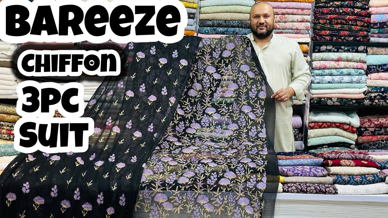 Bareeze Best Quality Chiffon 3 Piece Suit 2025 | Bareeze Embroidery Chiffon Suits | Bareeze Dress