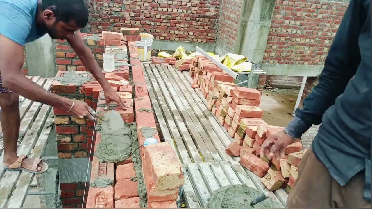 14 Inch Brick Wall Construction Work | चौदह इंच दीवार कैसे चिनाई करे | डबल सुतर में चिनाई कैसे करें 