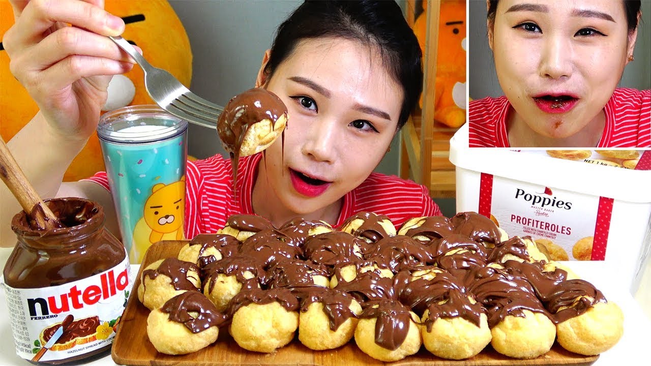 프로피테롤 누텔라 먹방 Mukbang