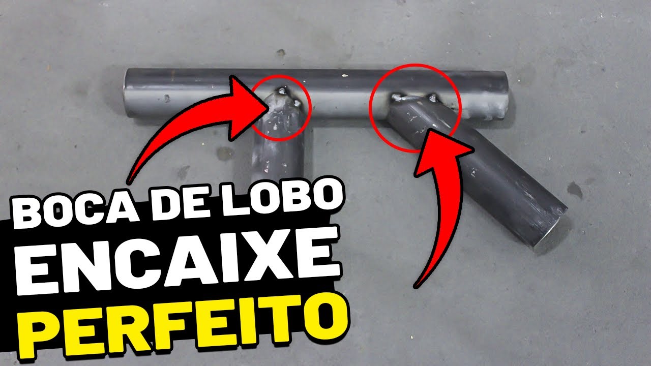 Como Fazer Corte Boca de Lobo em Tubo 90º Graus e 45º Graus - Encaixe Perfeito