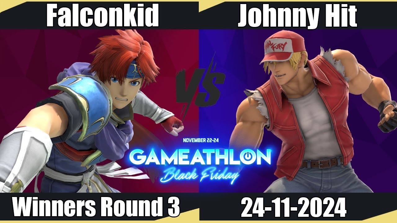 Gameathlon Black Friday - Falconkid (Roy) vs Johnny Hit (Terry) WR3 - SSBU