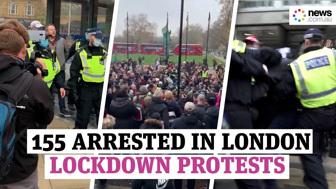 Brutal crackdown on UK lockdown protestors