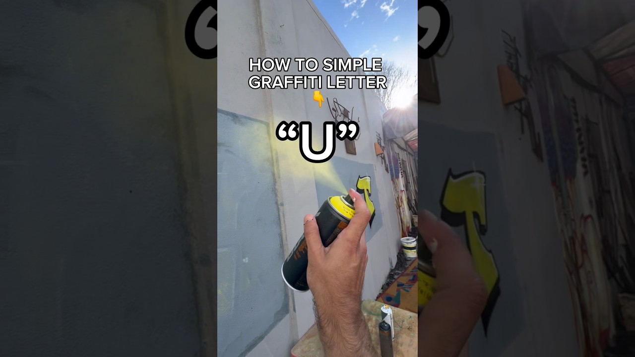 How to spray Letter &ldquo;U&rdquo; 👈 #howto #graffiti