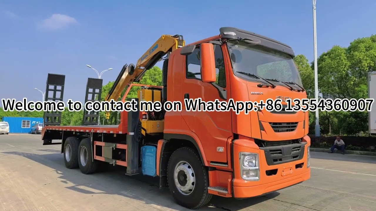 ISUZU GIGA 6X4 Flatbed Truck with Crane and Rear Ladder