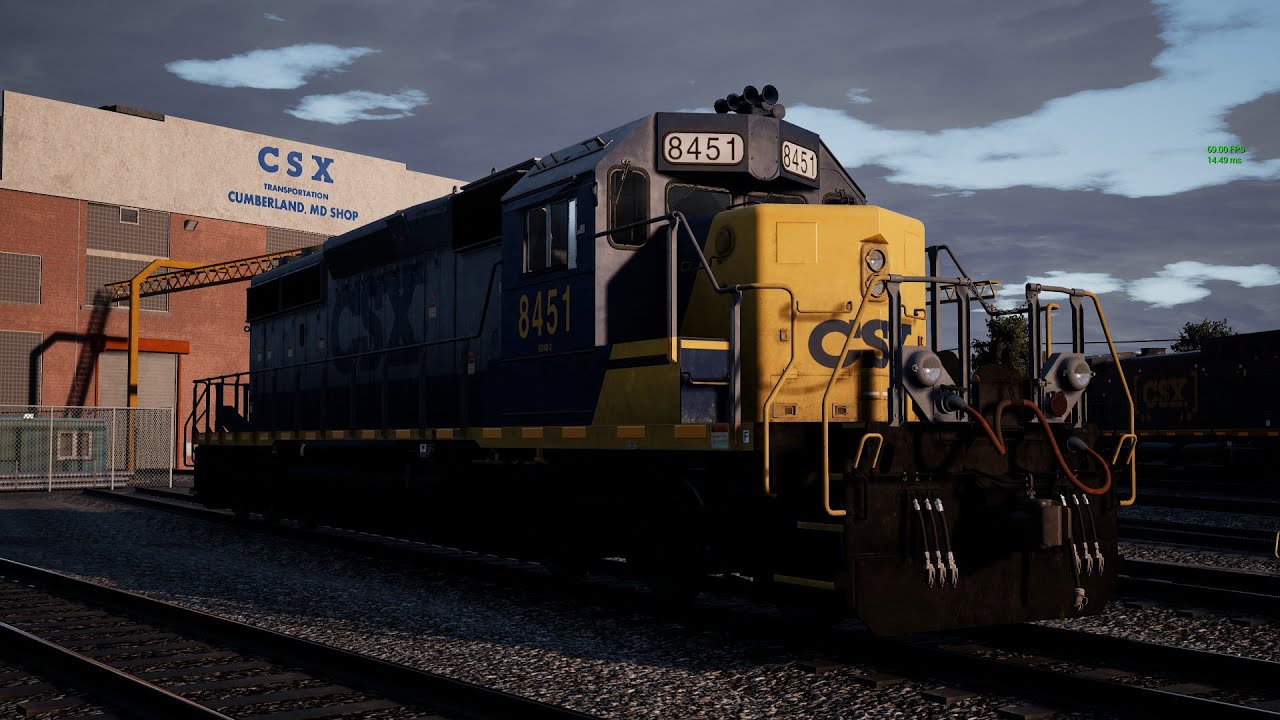 TSW CSX Heavy Haul | SD40-2 Cold start and refuel