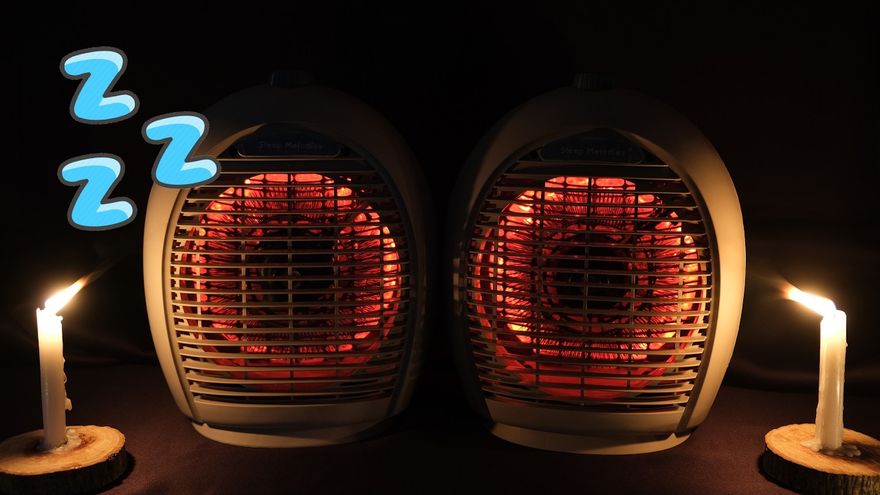 Sleep Easily 😴 Twin Fan Heater Sounds with Deep Tube Sound | Binaural Stereo 🎧