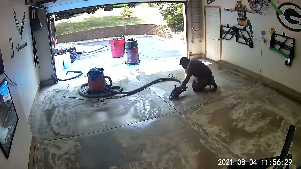 White Rabbit One Day Garage Floor Polyurea Floor Coating Install | White Rabbit Home Improvement